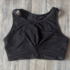 Athleta Black Twist Detail Sports Bra